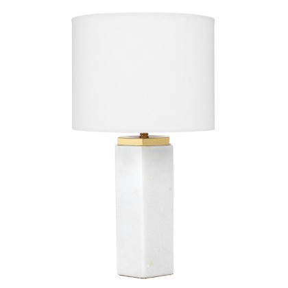 Marble Hex Column Table Lamp