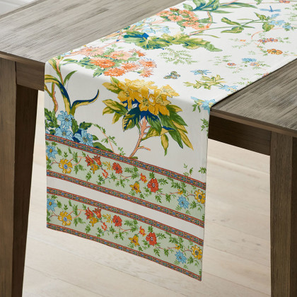 Garden Floral Cotton Table Runner