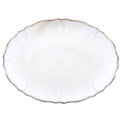 Rustica Antique White Melamine Oval Serving Platter