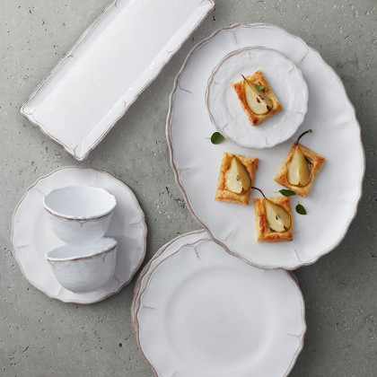 Rustica Antique White Melamine Dessert Bowls, Set of 4 - White