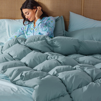 Premium Down Ultra Warmth Comforter - Sea Mist, Full