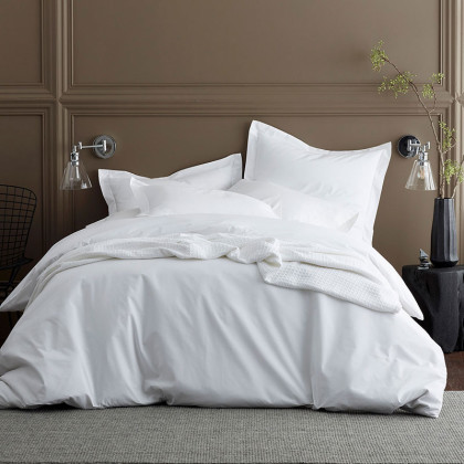 Classic Cool Organic Cotton Percale Fitted Bed Sheet - Ivory, Queen