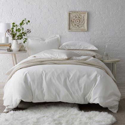 Classic Smooth Wrinkle-Free Sateen Bed Duvet Cover - White, Twin/Twin XL