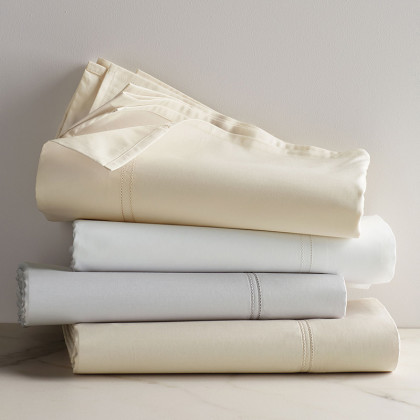 Luxe Smooth Egyptian Cotton Sateen Pillowcase Set - Cream, Standard