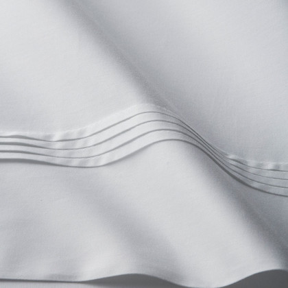 Premium Smooth Egyptian Cotton Sateen Flat Bed Sheet - White, Queen