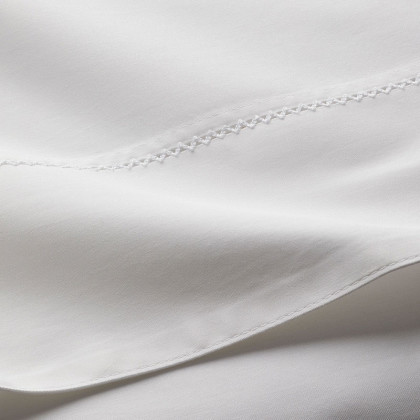 Classic Smooth Organic Cotton Sateen Flat Bed Sheet - White, Full