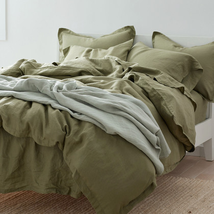 Cotton Lightweight Bed Throw - Thyme