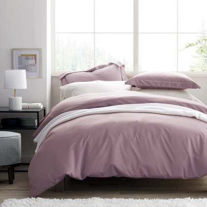Premium Smooth Supima® Cotton Wrinkle-Free Sateen Flat Bed Sheet - Wisteria, Twin/Twin XL