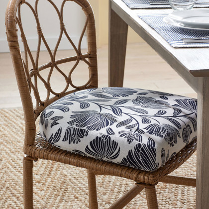Contoured Chair Cushion - Maytime Midnight Navy, 16 in. x 15 in.