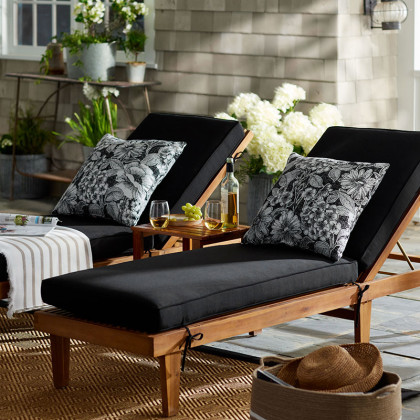 Chaise Lounge Cushion - Black, Standard