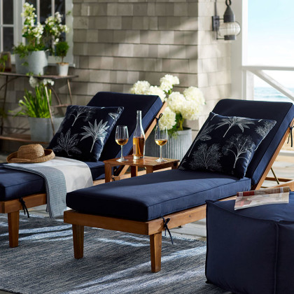 Chaise Lounge Cushion - Navy, Standard