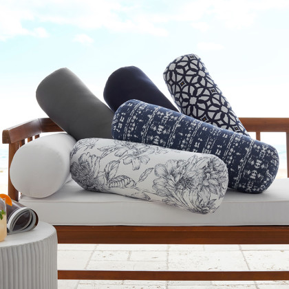 Indoor/Outdoor Bolster Pillow - Charcoal