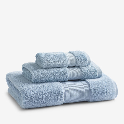 Regal Egyptian Cotton Washcloths, Set of 2 - Blue Sky