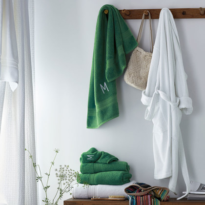 Turkish Cotton 6 Piece Bath Towel Set - Bottle Green