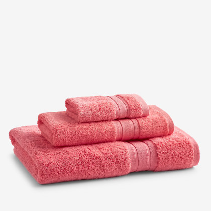 Turkish Cotton Washcloths, Set of 2 - Coral