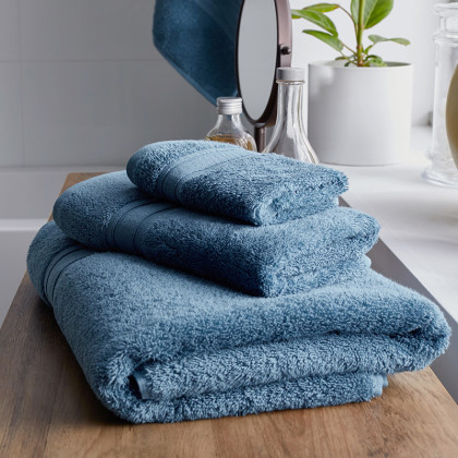 Turkish Cotton Hand Towel - Slate Blue