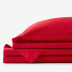 Classic Cool Organic Cotton Percale Bed Sheet Set - Apple Red, Twin XL