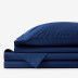 Classic Cool Organic Cotton Percale Bed Sheet Set - Navy, Twin