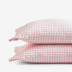 Gingham Classic Cool Organic Cotton Percale Pillowcases - Petal Pink, Standard