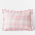 Gingham Classic Cool Organic Cotton Percale Sham - Petal Pink, Standard