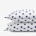 Stars Classic Cool Organic Cotton Percale Pillowcases - Blue, Standard