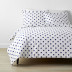 Stars Classic Cool Organic Cotton Percale Duvet Cover Set - Blue, Twin