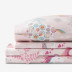 Fancy Unicorns Classic Cool Organic Cotton Percale Bed Sheet Set - Pink Multi, Twin