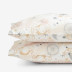 Celestial Classic Cool Organic Cotton Percale Pillowcases - White Multi, Standard