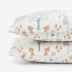 Forest Animals Classic Cool Organic Cotton Percale Pillowcases - Ivory Multi, Standard
