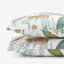 Jungle Classic Cool Organic Cotton Percale Pillowcases - White Multi, Standard