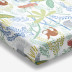 Jungle Classic Cool Organic Cotton Percale Fitted Crib Sheet - White Multi