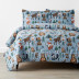Animal Campers Classic Cool Organic Cotton Percale Comforter Set - Blue, Twin/Twin XL
