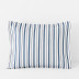 Vertical Stripes Classic Cool Organic Cotton Percale Sham - Blue, Standard