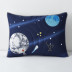Space Travel Handcrafted Cotton Sham - Multi, Standard
