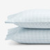 Ditsy Gingham Classic Cool Organic Cotton Percale PIllowcase Set - Blue, Standard