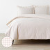 Ditsy Gingham Classic Cool Organic Cotton Percale Duvet Cover Set - Pink, Twin