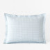 Ditsy Gingham Classic Cool Organic Cotton Percale Sham - Blue, Standard
