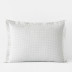 Ditsy Gingham Classic Cool Organic Cotton Percale Sham - Gray, Standard