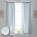 Ditsy Gingham Classic Cool Organic Cotton Percale Window Curtain - Blue, 44X63
