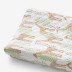 Giraffe Play Classic Cool Organic Cotton Percale Quilted Changing Pad Cover - Gray