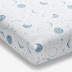 Night Sky Classic Cool Organic Cotton Percale Fitted Crib Sheet - Blue