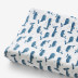 Whale School Classic Cool Organic Cotton Percale Quilted Changing Pad Cover - Blue