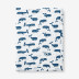 Whale School Classic Cool Organic Cotton Percale Quilted Reversible Sherpa Stroller Blanket - Blue