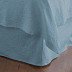 Putnam Cotton Matelassé 14 in. Drop Bed Skirt - Dusty Blue