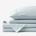 Premium Smooth Egyptian Cotton Sateen Bed Sheet Set - Sky Blue, Full