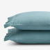Premium Breathable Relaxed Linen Solid PIllowcase Set - Teal, Standard