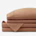 Premium Breathable Relaxed Linen Bed Sheet Set - Clay, Twin