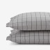 Block Plaid Classic Cool Cotton Percale PIllowcase Set - Gray Multi, Standard