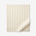 Narrow Stripe Classic Cool Cotton Percale Flat Bed Sheet - Gold, Twin