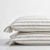 Narrow Stripe Classic Cool Cotton Percale Pillowcases - Navy, Standard
